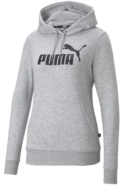 Černá dámská mikina Puma s logem a kapucí