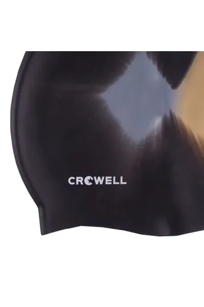 Černá silikonová plavecká čepice Crowell Multi-Flame-08