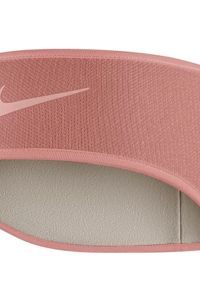 Růžová tréninková čelenka Nike Swoosh