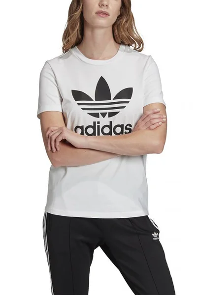 Dámské bílé tričko Adidas Trefoil Tee W FM3306