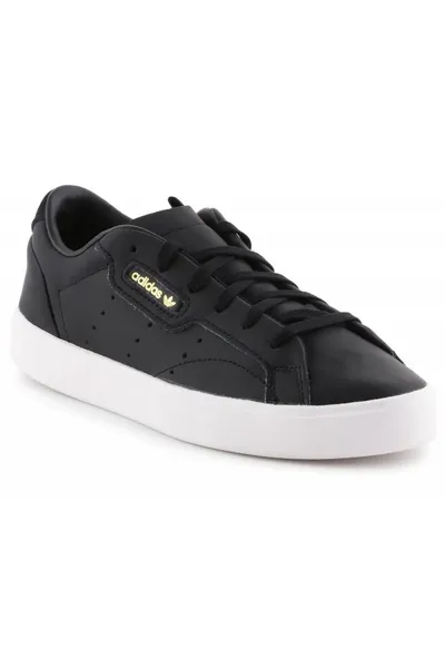 Černé dámské kožené boty Adidas Sleek W CG6193