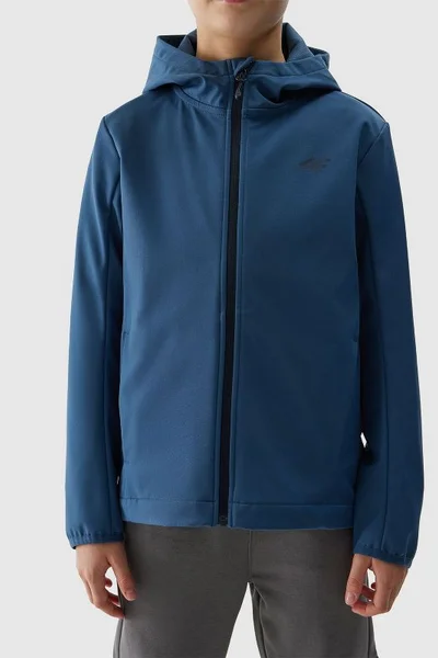 Dětská chlapecká softshell bunda NeoDry 5000 - Modrá 4F