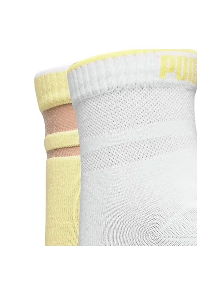 Bílo-žluté dámské ponožky Puma Sneaker Structure W 907621 04