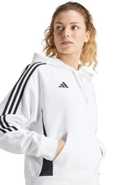 Adidas Dámská Recyklovaná Mikina s Kapucí - Bílá