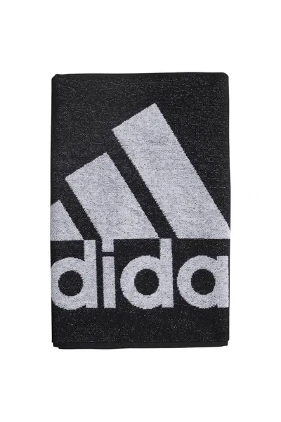Černý froté ručník Adidas 50x100cm