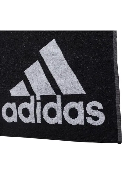 Černý froté ručník Adidas 50x100cm