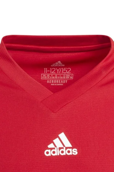 Červené dětské tričko na trénink Adidas Team Base Tee