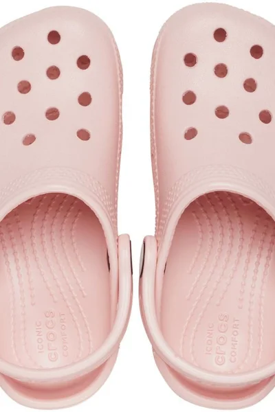 Crocs Dřeváky pro děti růžové s rotujícím popruhem