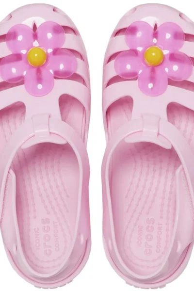 Kouzelné dívčí růžové sandály Crocs Isabela Charm