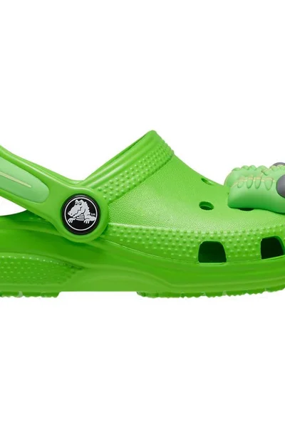 Crocs dětské dřeváky Classic Dinosaur green