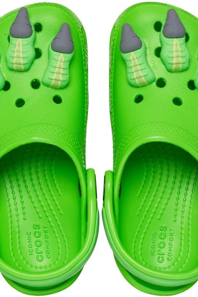 Crocs dětské dřeváky Classic Dinosaur green