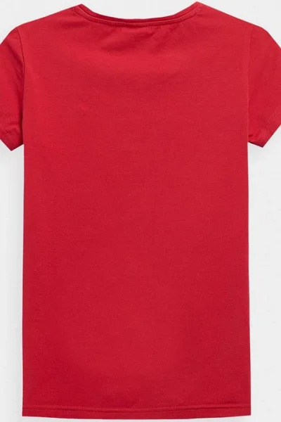 Červené dámské tričko 4F W NOSH4-TSD353 62S