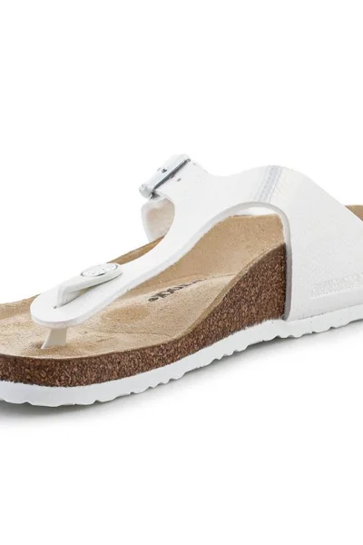 Žabky Birkenstock Gizeh Kids Shiny Lizard White