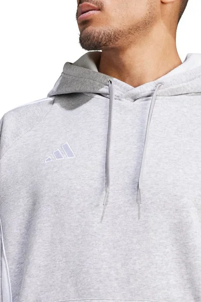 Recyklovaná pánská mikina adidas Tiro s kapucí šedá