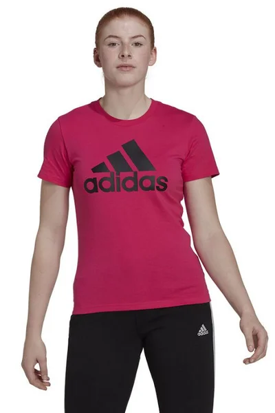 Dámské červené tričko Big Logo Adidas