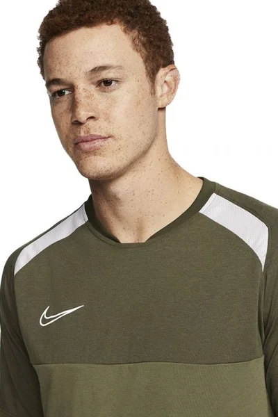 Pánské tréninkové khaki tričko Nike Dry Academy TOP SS SA M BQ7352 325