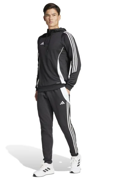 Kalhoty adidas Tiro pánské černobílé s kapsami na zip