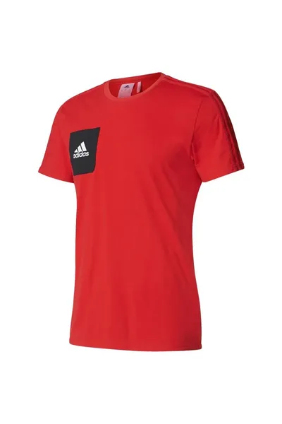 Červené pánské tričko Adidas Tiro17 Tee M BQ2658