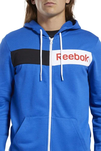 Modrá pánská mikina Reebok Logo FZ H M FK6117