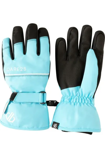 Modré dětské lyžařské rukavice s voděodolnou vložkou a vysokou izolací Dare2B
