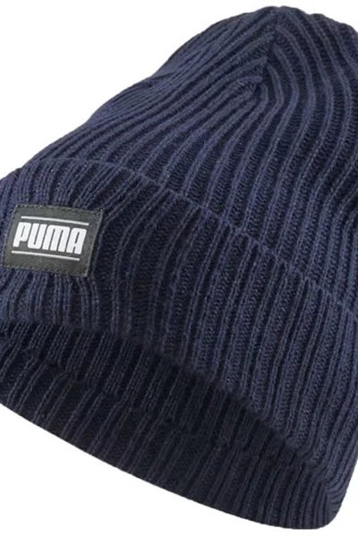 Teplá tmavě modrá čepice Puma Ribbed Classic