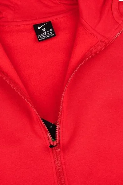 Červená Juniorská Mikina Nike Park Fleece na Zip