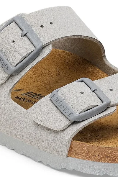 Žabky Birkenstock Arizona BS W - šedé sandály s přezkou