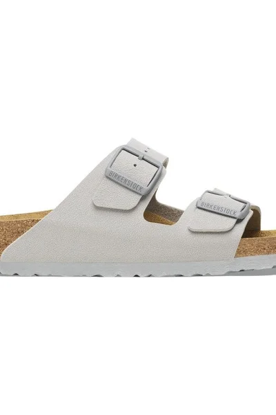 Žabky Birkenstock Arizona BS W - šedé sandály s přezkou