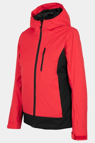 Zimní bunda pro lyžování a outdoorové aktivity s kapucí a reflexními prvky 4F