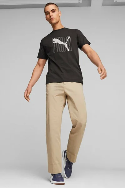 Černé pánské tričko Puma s logem Holiday