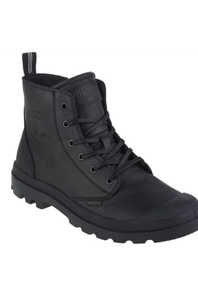 Černé kotníkové boty Palladium Pampa Zip Lth pro muže