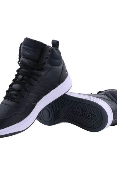 Adidas Hoops Mid Wtr M - Pánské sportovní boty v černé barvě