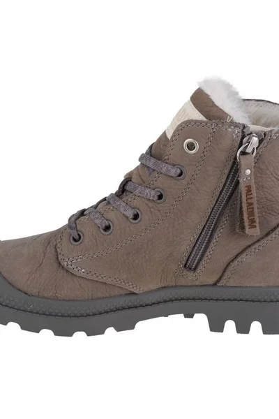 Kotníkové dámské boty Palladium Pampa Hi Zip WL šedé