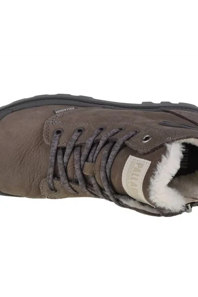 Kotníkové dámské boty Palladium Pampa Hi Zip WL šedé