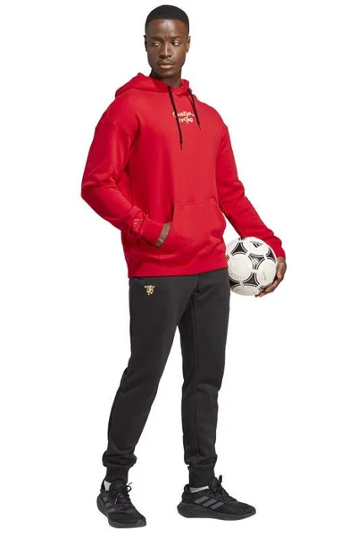 Pánská červená mikina Manchester United - Adidas
