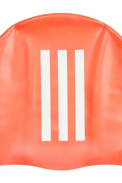 Plavecká čepice adidas 3-Stripes Jr oranžová