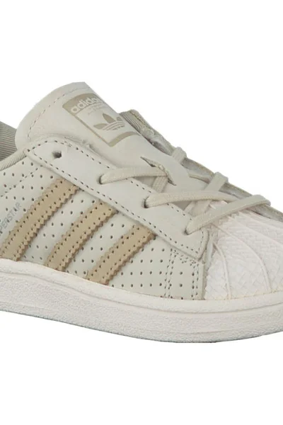 Adidas Originals Superstar dětská obuv béžová