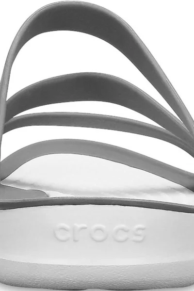 Crocs dámské Swiftwater sandály šedo-bílé žabky