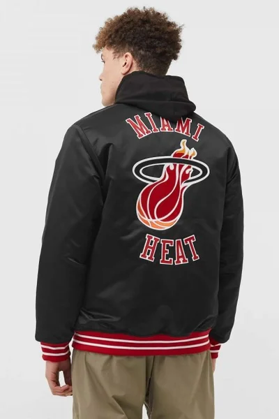 Mitchell & Ness pánská saténová bunda Miami Heat černá