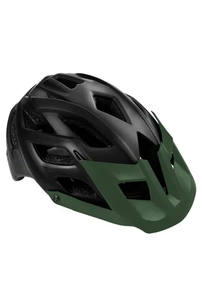 Černo-zelená pánská cyklistická přilba Spokey Singletrail 928237