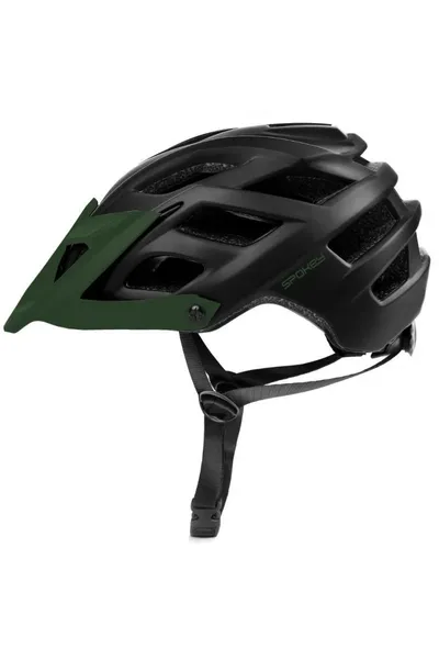 Černo-zelená pánská cyklistická přilba Spokey Singletrail 928237