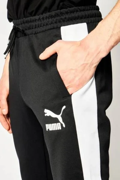 Černé pánské kalhoty Puma Iconic M 59528701