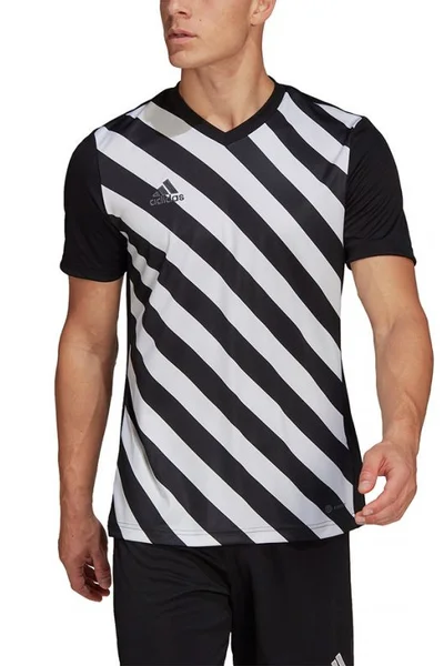 Černobílé pánské tričko Adidas Entrada 22 Graphic Jersey M HF0126