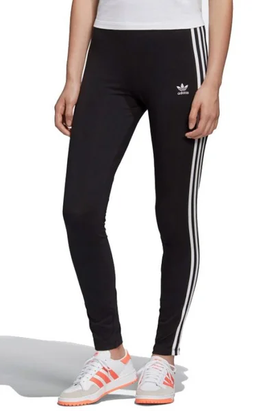 Černé dámské sportovní kalhoty Adidas Originals 3-Stripes Tight