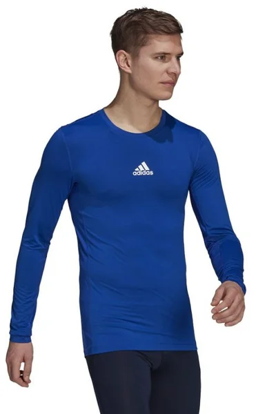 Modré pánské tričko s dlouhým rukávem Adidas Techfit LS Top M GU7335