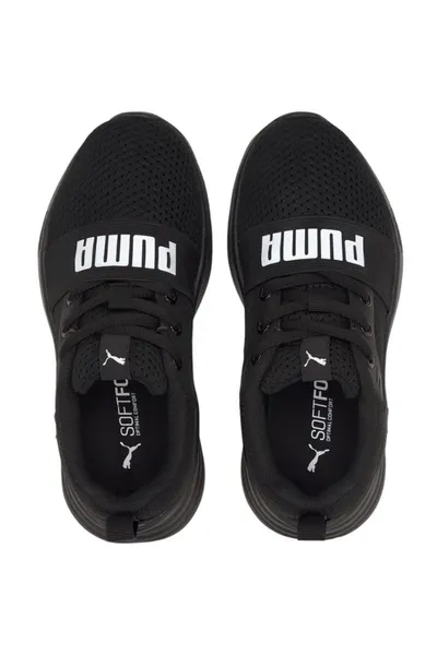 Dětské černé boty Puma Wired Run Jr 374216 01