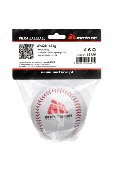 Kvalitní baseballový míček pro rekreační hry a trénink - Meteor