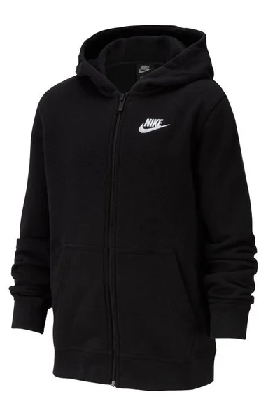 Černá dětská mikina s kapucí Nike Club