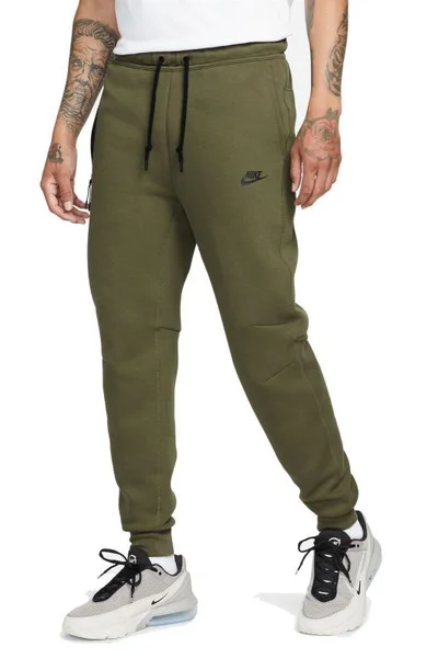 NIKE Pánské tepláky Tech Fleece Cargo zelené