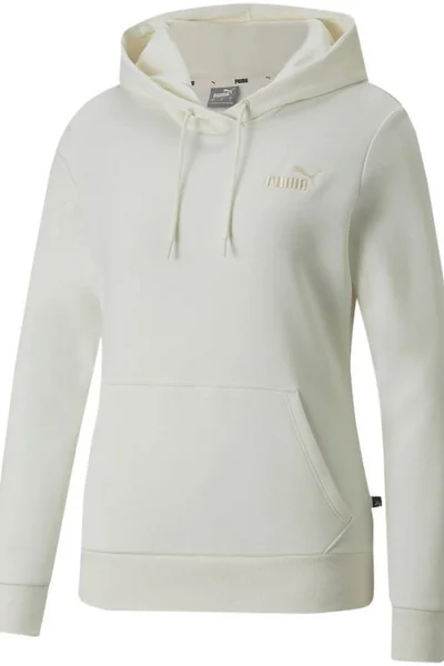 Dámská béžová mikina s kapucí Puma ESS+ výšivka Hoodie FL W